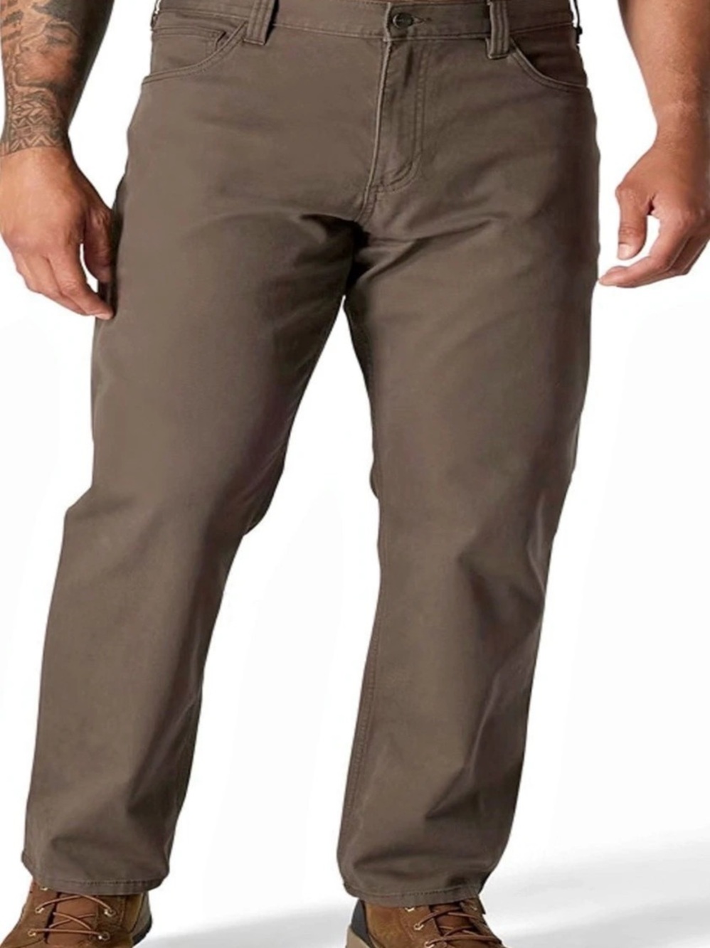Carhartt Rugged Flex Relaxed Fit Canvas 5-Pocket Work Pants dark coffee brown